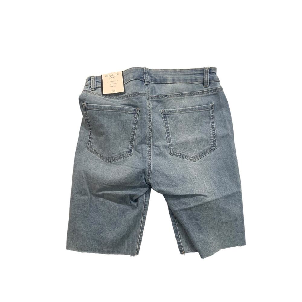 Size 6 Rafaella Denim Womens New Jean Bermuda Stretch Jean Shorts Bay Blue - Picture 6 of 6